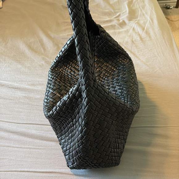 Woven Real Leather Handbag - Picture 3 of 9